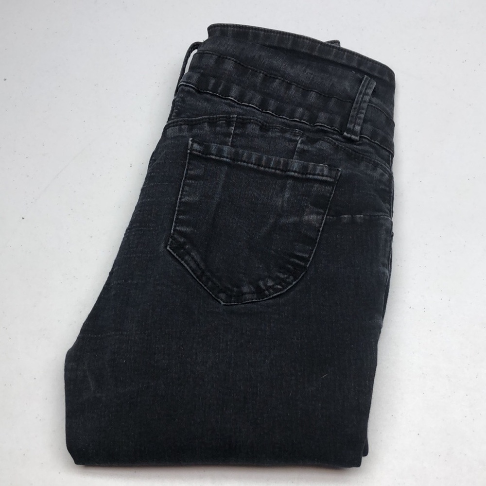 DISTRESS IBIZA BLACK BETTER BOOT HIGH WAIST JEANS (GIRLS)5/24x29 ⭐️